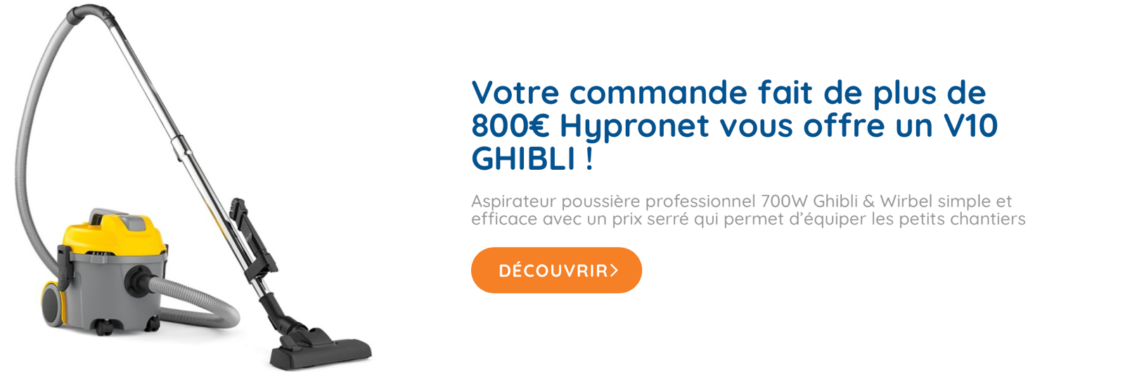 Promotion aspirateur V10 GHIBLI